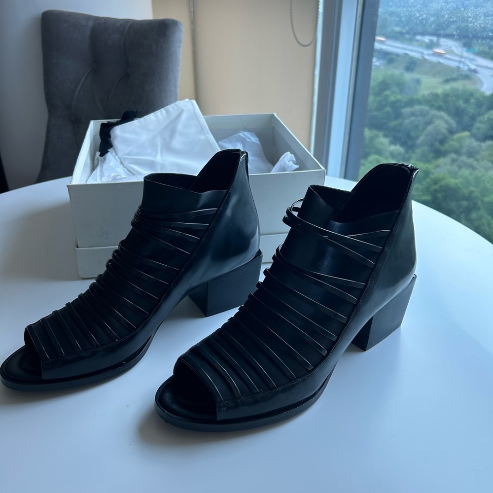 Phillip Lim Designer open-toe smooth leather booties